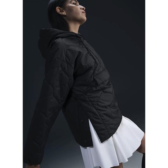 Nike Sportswear Essential Women's Quilted Anorak Jacket FZ7364-010 Size S - Picture 4 of 5